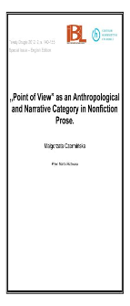 &ldquo;Point of View&rdquo; as an Anthropological and Narrative Category in Nonfiction Prose