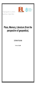 Place, Memory, Literature (from the perspective of geopoetics)