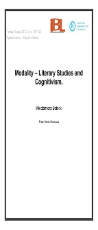 Modality – Literary Studies and Cognitivism