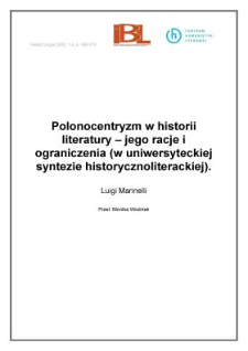 Polonocentryzm w historii literatury &ndash; jego racje i ograniczenia (w uniwersyteckiej syntezie historycznoliterackiej)