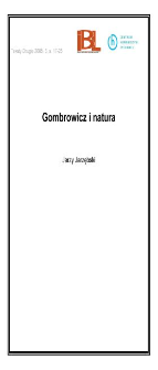 Gombrowicz i natura