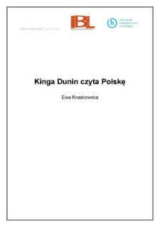 Kinga Dunin czyta Polskę