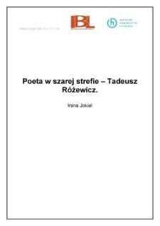 Poeta w szarej strefie – Tadeusz Różewicz