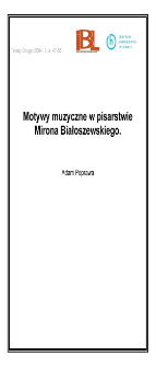 Motywy muzyczne w pisarstwie Mirona Białoszewskiego
