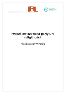 Iwaszkiewiczowska partytura religijności
