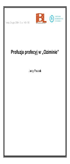 Profuzja profecyj w "Oziminie"