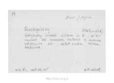 Ruskołęki. Files of Nur district in the Middle Ages. Files of Historico-Geographical Dictionary of Masovia in the Middle Ages