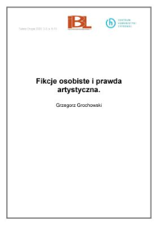 Fikcje osobiste i prawda artystyczna (wstęp)