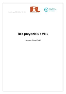 Bez przydziału / VIII /