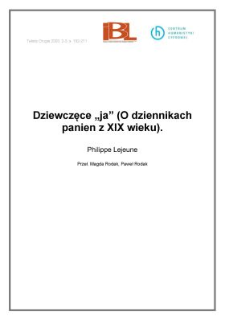 Dziewczęce "ja" (O dziennikach panien z XIX wieku)