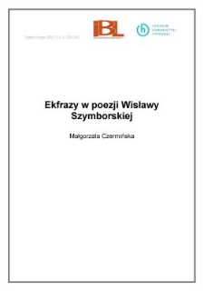 Ekfrazy w poezji Wisławy Szymborskiej