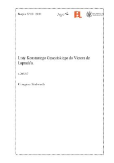 Listy Konstantego Gaszyńskiego do Victora de Laprade’a