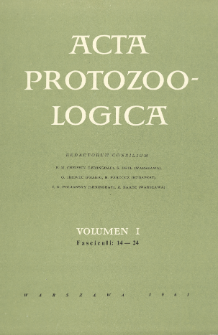 Acta Protozoologica, Vol. 1, Fasc. 14-24