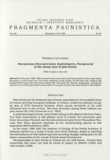 Neuropterans (Neuropteroidea: Raphidioptera, Planipennia) of the canopy layer in pine forests