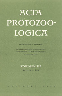Acta Protozoologica, Vol. 3, Fasc. 1-8