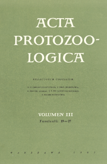 Acta Protozoologica, Vol. 3, Fasc. 19-27