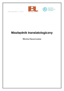 Niezbędnik translatologiczny