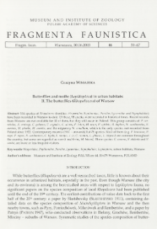 Butterflies and moths (Lepidoptera) in urban habitats: the moths of Warsaw. 3, Noctuoidea (second part): Notodontidae, Arctiidae, Lymantriidae