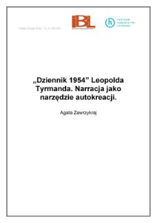" Dziennik 1954" Leopolda Tyrmanda. Narracja jako narzędzie autokreacji