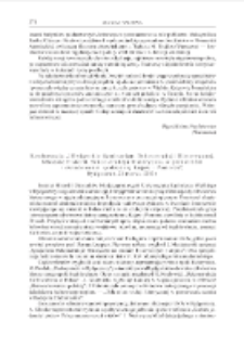 Konferencja ,,I Bydgoskie Seminarium Rekonstrukcji Historycznej. Młodość historii. Rekonstrukcja historyczna w przestrzeni i świadomości społecznej Kujaw i Pomorza&rdquo;, Bydgoszcz, 22 marca 2013 r.