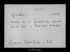 Grad&oacute;wek, now part of a village Glinki. Files of Sochaczew district in the Middle Ages. Files of Historico-Geographical Dictionary of Masovia in the Middle Ages