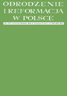 Odrodzenie i Reformacja w Polsce T. 58 (2014), Recenzje i omówienia