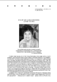 Doc. dr hab. Hanna Więckowska (2.04.1927&ndash;6.07.2013)