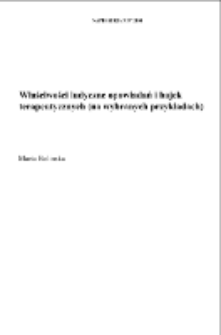 Właściwości ludyczne opowiadań i bajek terapeutycznych (na wybranych przykładach)