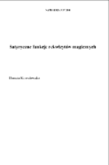 Satyryczne funkcje rekwizyt&oacute;w magicznych