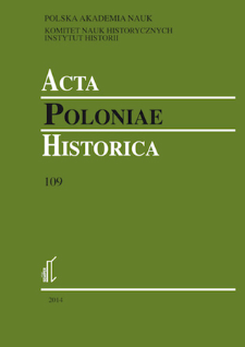 Acta Poloniae Historica. T. 109 (2014), Strony tytułowe, spis treści