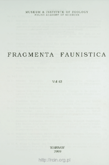 Fragmenta Faunistica - Strony tytułowe, spis treści - t. 42, nr. 1-13 (1999)