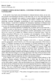 Understanding human being: constructivism versus naturalism