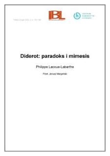 Diderot: paradoks i mimesis