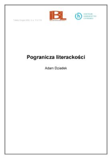 Pogranicza literackości