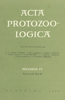 Acta Protozoologica, Vol. 4, Fasc. 19-25