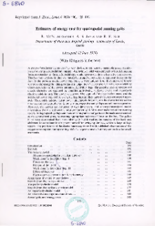 Estimates of energy cost for quadrupedal running gaits