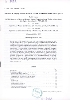 The effect of varying calcium intake on calcium metabolism in wild rodent species