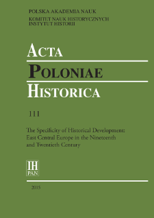 Acta Poloniae Historica. T. 111 (2015), Strony tytułowe, spis treści