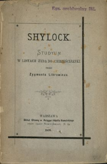 Shylock : studyum w listach żyda do chrześcjanki