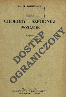Choroby i szkodniki pszcz&oacute;ł