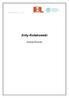 Anty-Kołakowski