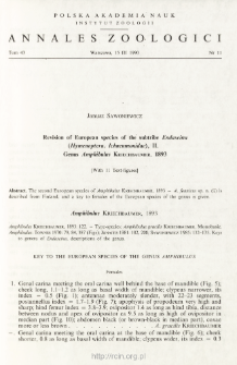 Revision of European species of the subtribe Endaseina (Hymenoptera, Ichnemonidae), 2. Genus Amphibulus KRIECHBAUMER, 1893 /
