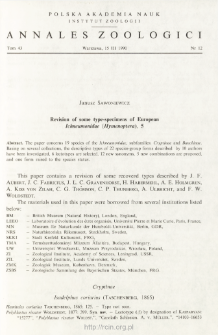 Revision of some type-specimens of European Ichneumonidae (Hymenoptera), 5