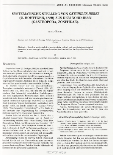 Systematische Stellung von Oxychilus herzi (O. Boettger, 1889) aus dem Nord-Iran (Gastropoda, Zonitidae)