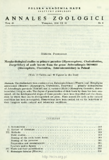 Morpho-biological studies on primary parasites (Hymenoptera, Chalcidoidea, Encyrtidae) of scale insects the genus Asterodiaspis SIGNORET (Homoptera, Coccoidea, Asterolecaniidae) in Poland