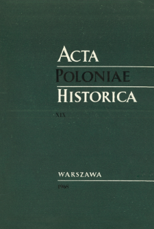 Acta Poloniae Historica T. 19 (1968), Title pages, Contents