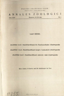 Zonitidae (excl. Daudebardiinae) der Kaukasusl&auml;nder (Gastropoda) = Zonitidae (excl. Daudebardiinae) kraj&oacute;w kaukaskich (Gastropoda)