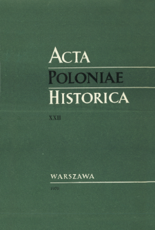 Acta Poloniae Historica T. 22 (1970), Title pages, Contents