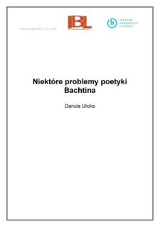 Niektóre problemy poetyki Bachtina