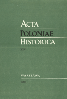 Acta Poloniae Historica. T. 25 (1972), Strony tytułowe, Spis treści